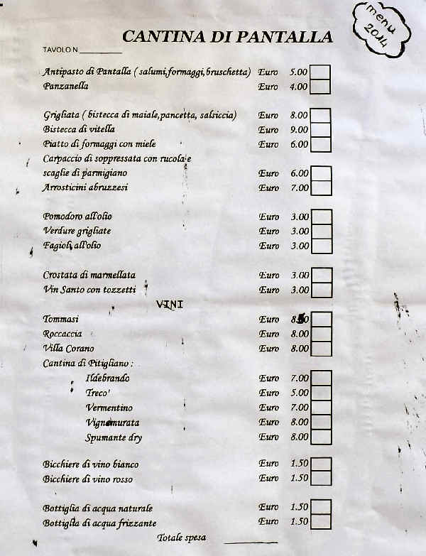 Menu Cantina Pantalla